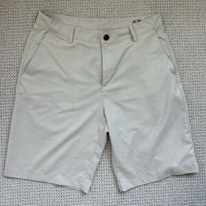 adidas Men's Flat Front Shorts in Light Tan